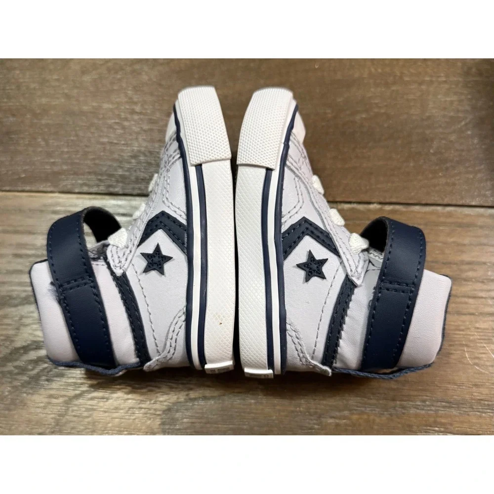Converse Pro Blaze Strap Hi Kids Sneakers Grey Navy A08475C Size 4 Infant